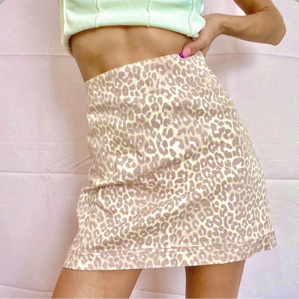 Pink and tan Leopard skirt - wild fable